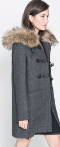 Zara coat with fur hood
